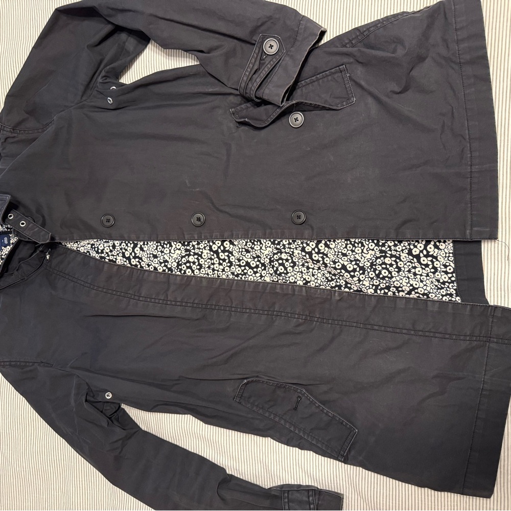 Vintage GAP Black Coat with Floral Interior (circa 2008)